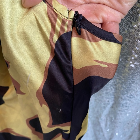 Printed Cowl Neck Slip Maxi Dress - Picture 9 of 10